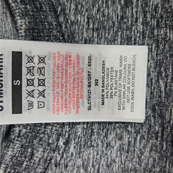 Gymshark Adapt Ombre Seamless LS Crop Top Black/Black Marl Small - Picture 9 of 11